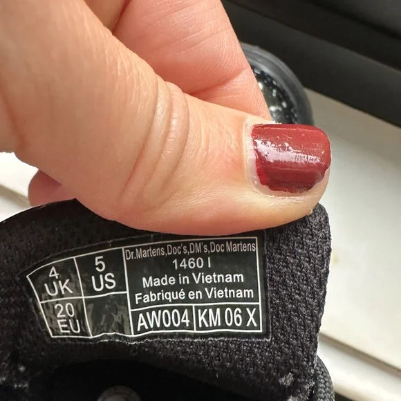 Doc Martens toddler 1460 GLITTER LACE UP BOOTS - Picture 4 of 4